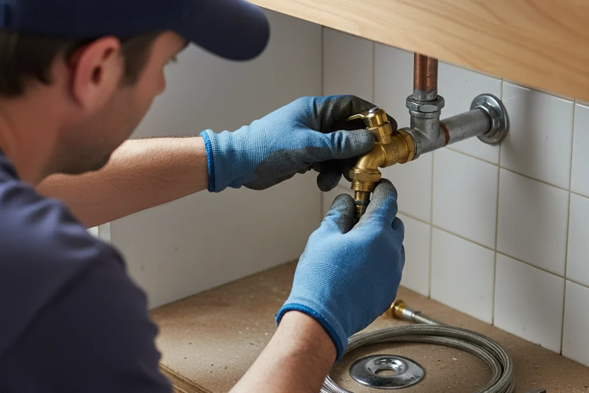 Shutoff valve and fitting work during Emergency Plumbing in Oak Island